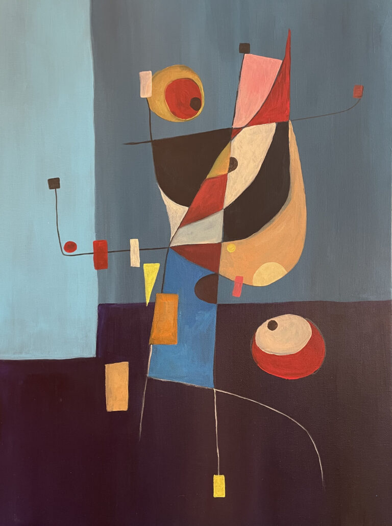 In a variation of Joan Miró Femmes et oiseau dans la nuit 5 mai 1947 (variation as would be the spirit of musical variations series), Arnaud proposes his vision to vividly interpret Langston Hughes' "I, Too" poem.